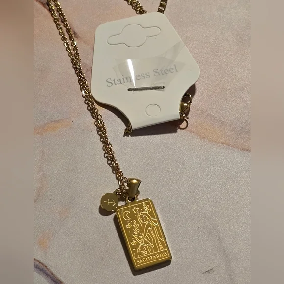 SAGITARIUS Stainless Steel Constellation Pendant Necklace - Picture 4 of 7